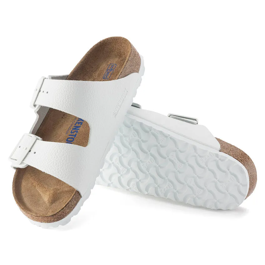 WOMEN'S BIRKENSTOCK ARIZONA SOFT FOOTBED 1024945B COLOR: WHITE