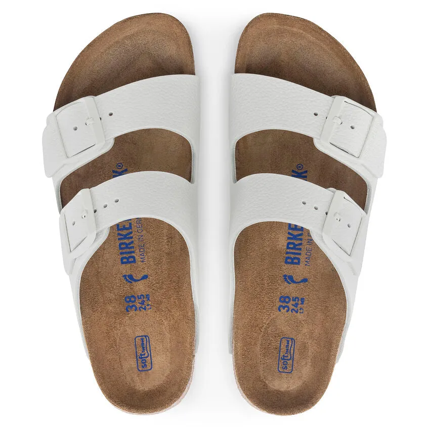 WOMEN'S BIRKENSTOCK ARIZONA SOFT FOOTBED 1024945B COLOR: WHITE