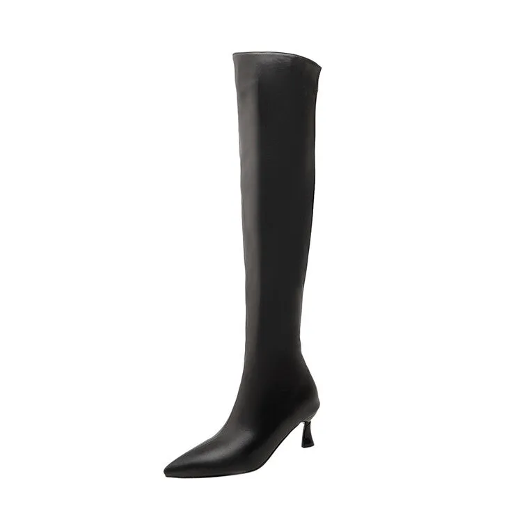 Women's Pointed Toe High Heel Over-the-Knee Boots