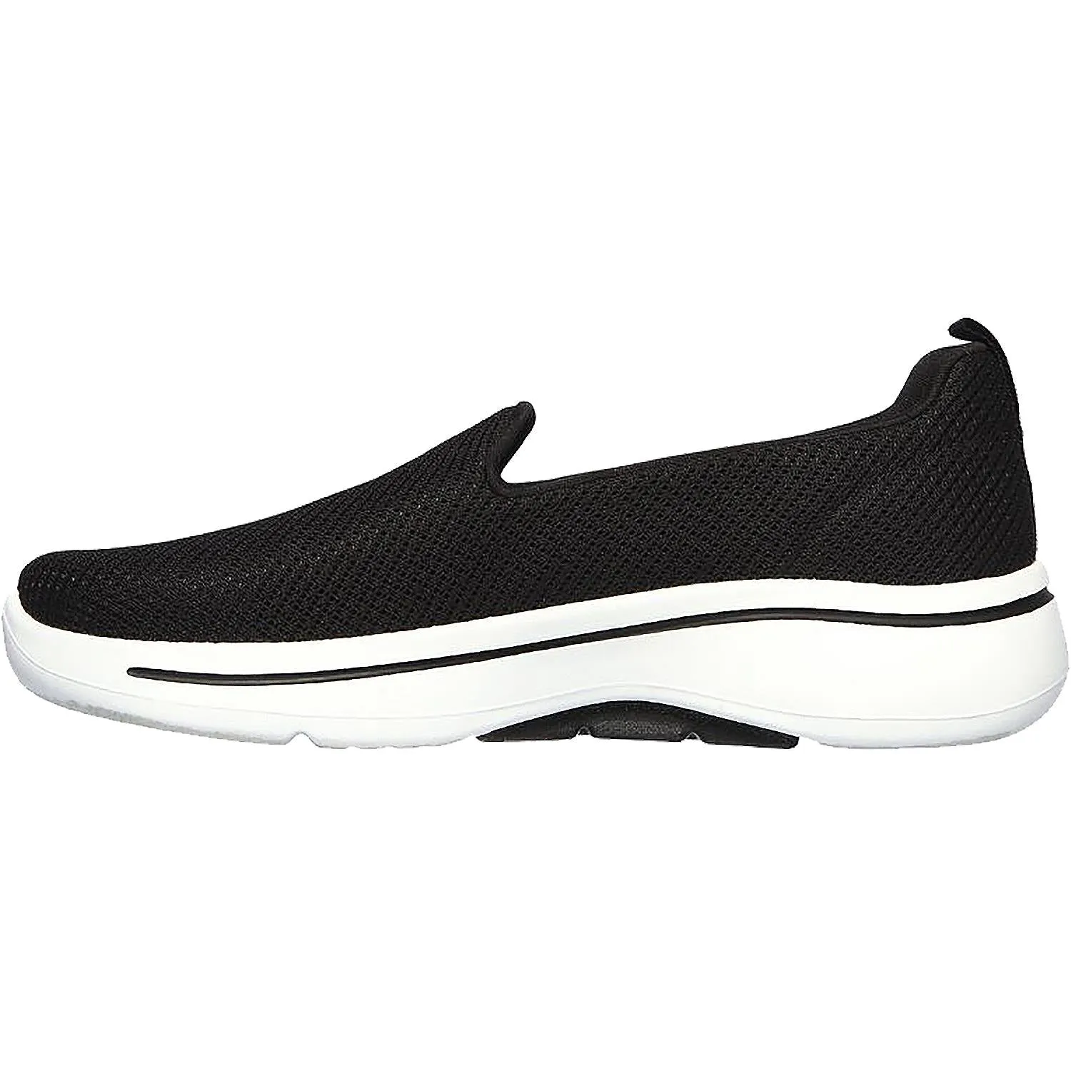 Women's Skechers Gowalk Arch Fit Grateful Black/White Knit Fabric Mesh