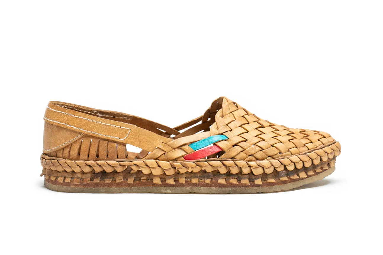 Women's Woven Flat in Honey   Stripes by Mohinders