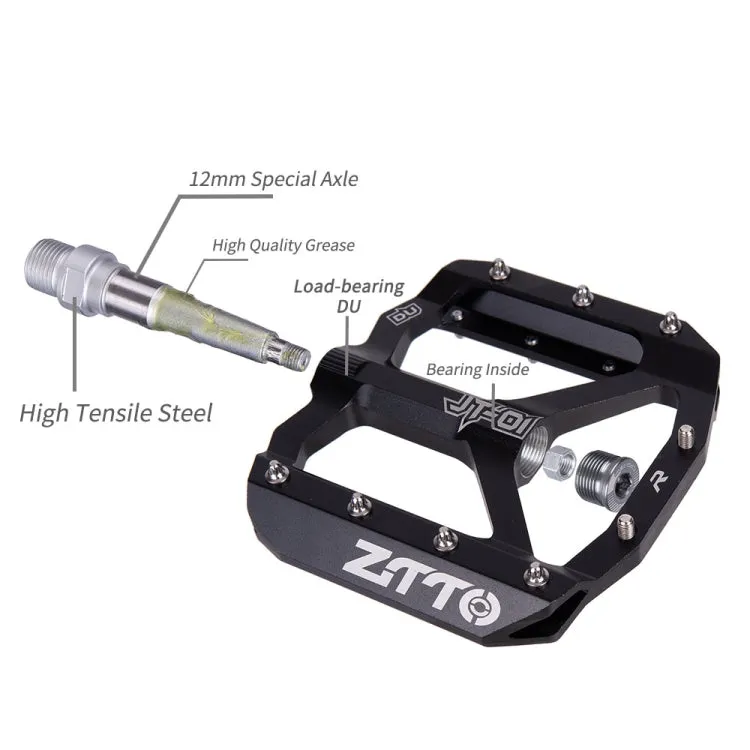 ZTTO Bike Pedal Ultralight Aluminum Alloy Bicycle Pedal (Black)